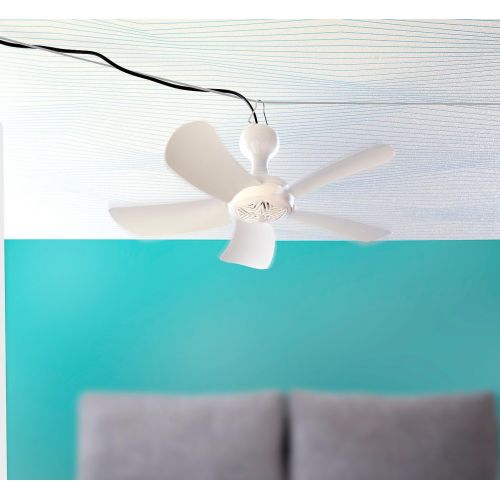  [아마존베스트]Sichler Haushaltsgerate Mini Ceiling Fan: VT-141.D Mobile Ceiling Fan with Hanger, 41 cm, 9 W (Ceiling Fan with Plug)