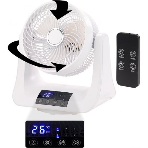  [아마존베스트]Sichler Haushaltsgerate Fan 3D: Digital 3D Robot Room Fan & Air Circulator, 45 Watt, Diameter 21 cm (Standing Fans)