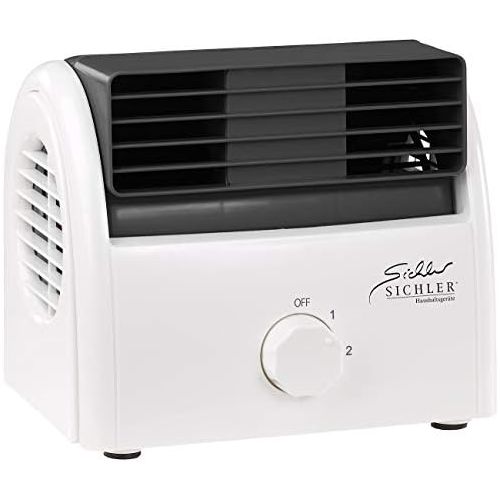  [아마존베스트]Sichler Haushaltsgerate Sichler Household Appliances roller fan: mini quiet desk fan, roller technology, 2 speed 35 W (fan without blades)