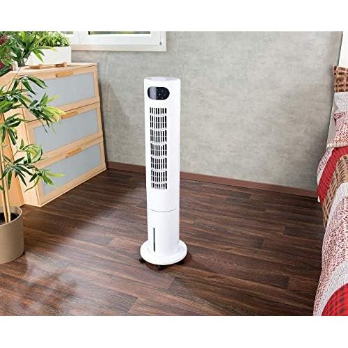  [아마존베스트]Sichler Haushaltsgerate, Fan With Cooling: 3 in 1 Tower Fan, Air Cooler, Humidifier, 80° Oscillation, 40 W, Fan with Cooling Function