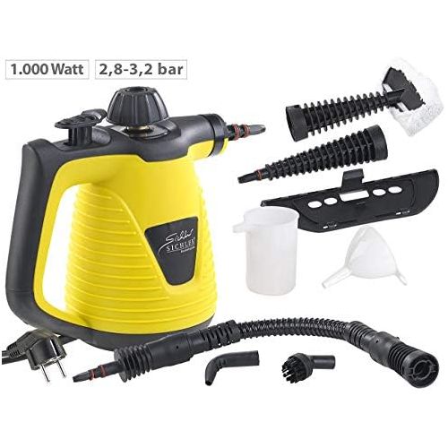  [아마존베스트]Sichler Haushaltsgerate Handheld Steam Cleaner: Portable Steam Cleaner with Large Accessory Pack 1000W (Steamer)