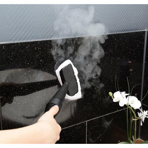  [아마존베스트]Sichler Haushaltsgerate Steam Device: 2-in-1 Hand Steam Cleaner, Steam Mop & Broom, 13 Pieces, Accessories, 1,050 W (Window Steam Cleaner)