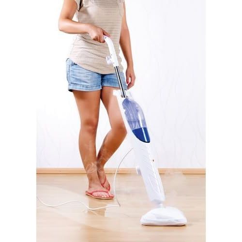  [아마존베스트]Sichler Haushaltsgerate Steam mop: compact steam cleaner with 1500 watts, for hard and carpet floors (hard floor cleaner).