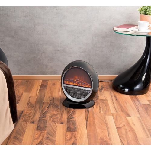 Sichler Haushaltsgerate Ceramic Fan Heater in Flames Design Black 2 Settings 1500 W (Auxiliary Heater)