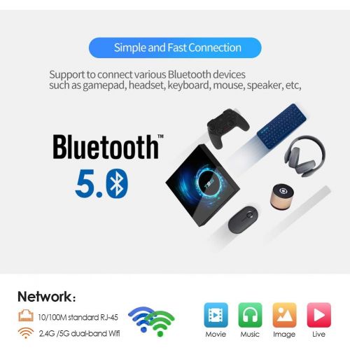  [아마존베스트]Sidiwen [2020 Upgrade] Android 10.0 TV Box, T95 Android Box 4GB RAM 32GB ROM Allwinner H616 Quad-core Smart Android TV Box 64bit, Support 2.4G/5.0G Dual WiFi 6K Utral HD / 3D / H.265 with