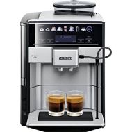 Siemens EQ.6 Plus s700 automatic coffee machine (1500 watts, ceramic grinder, touch sensor direct dial buttons, personalised drinks, double cup cover) stainless steel, Coffee machi