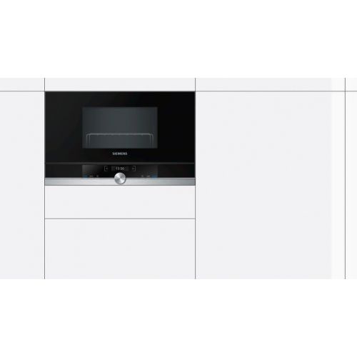  Siemens BE634RGS1 iQ700 Mikrowelle / 900 W / 21 L Garraum / LED-Innenbeleuchtung / Edelstahl