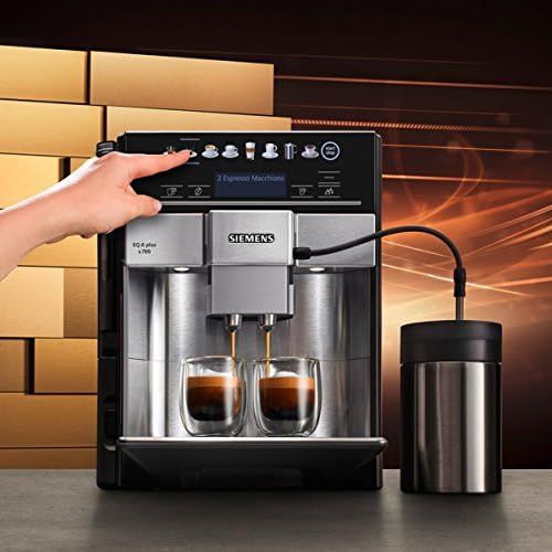  Siemens EQ.6 Plus s700 TE657503DE Kaffeevollautomat (1500 Watt, Keramik-mahlwerk, Touch-Sensor-Direktwahltasten, personalisierte Getranke, Doppeltassenbezug) edelstahl