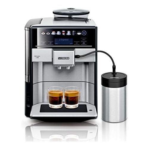  Siemens EQ.6 Plus s700 TE657503DE Kaffeevollautomat (1500 Watt, Keramik-mahlwerk, Touch-Sensor-Direktwahltasten, Doppeltassenbezug) edelstahl + Isolierter Milchbehalter (0,5 Liter)