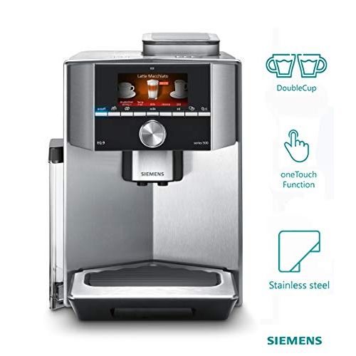  Siemens TI905201RW Espresso Machine (2,3 Liter Stainless Steel, Freestanding, fully-auto, Espresso Machine, Coffee Beans, Stainless Steel, 50/60Hz) edelstahl