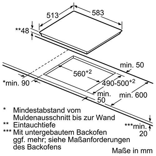  Siemens ET645HN17E iQ300 Kochfeld Elektro / 58.3 cm / schwarz / Flachrahmen-Design / Digitales Funktionsdisplay