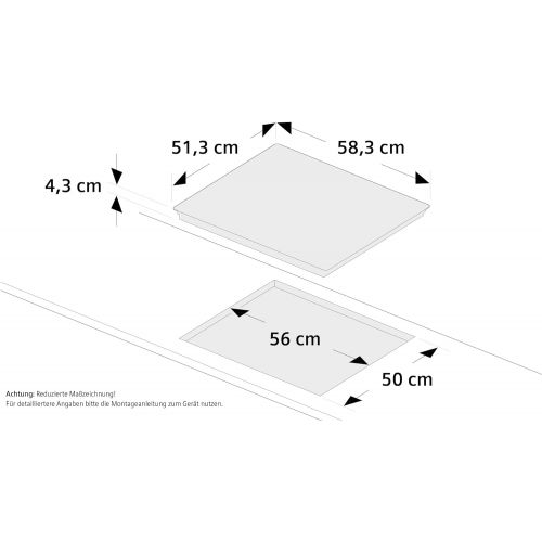  Siemens EA645GN17 iQ513 Kochfeld Elektro / 58.3 cm / Flachrahmen-Design-Glasschutzbedruckung / Komfort: 4 highSpeed-Kochzonen, davon-1 mit zuschaltbarer Braterzone- 1 Zweikreis-Koc