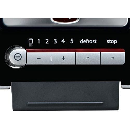  Siemens TT86103 Toaster / 860 Watt / fuer 2 Scheiben / warmeisoliertes Gehause / schwarz