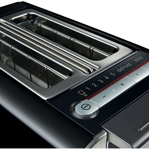  Siemens TT86103 Toaster / 860 Watt / fuer 2 Scheiben / warmeisoliertes Gehause / schwarz