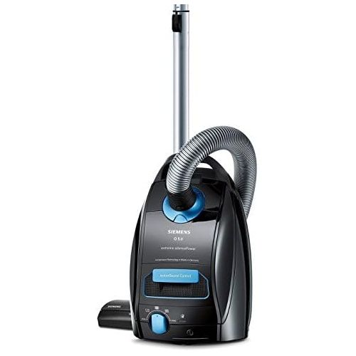  Siemens Bodenstaubsauger Q5.0 extreme Silence Power EEK B (850 Watt, 4 L Staubbeutelvolumen, Hochleistungs-Hygienefilter) schwarz + Staubsaugerbeutel PowerProtect (Type G All, ausse