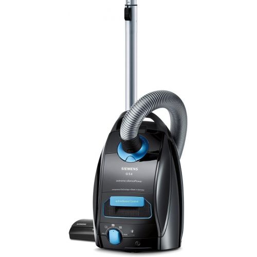  Siemens Bodenstaubsauger Q5.0 extreme Silence Power EEK B (850 Watt, 4 L Staubbeutelvolumen, Hochleistungs-Hygienefilter) schwarz + Staubsaugerbeutel PowerProtect (Type G All, ausse