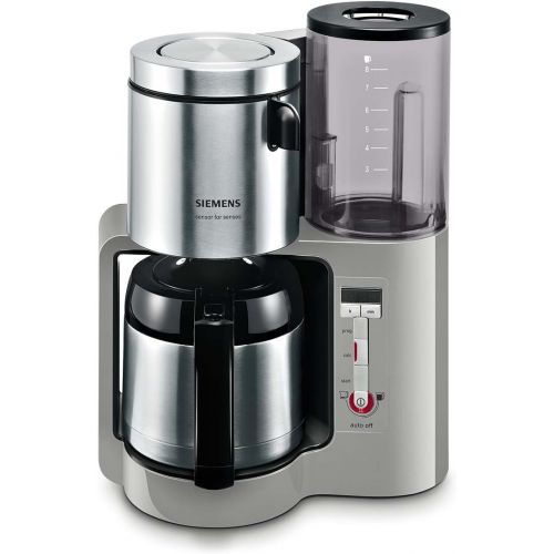  Siemens TC86505 Kaffeemaschine (1100 Watt max, 8/12 Tassen, Edelstahl Thermokanne) urban grau