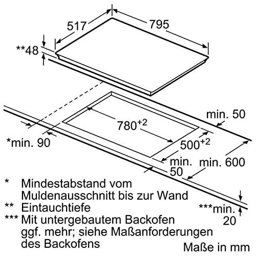  Siemens ET845HH17 iQ300 Kochfeld Elektro / 79.5 cm / touchControl-Bedienung / Digitales Funktionsdisplay / schwarz