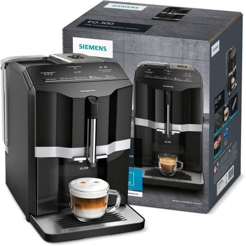  [아마존베스트]Siemens EQ.300 Fully Automatic Coffee Machine TI351509DE, Compact Size, Easy Operation, 1,300 Watt, Black