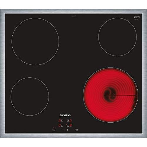  [아마존베스트]Siemens ET645HE17iQ100Electric Hob/Stainless Steel/cm/Touchcontrol Operation with the Cooking areas by Themselves and Finger Control/Black