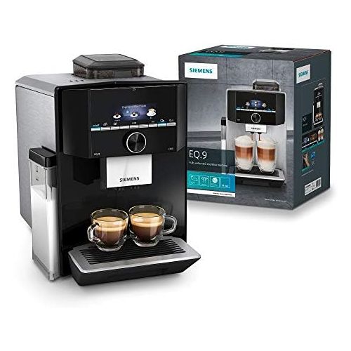  [아마존베스트]Siemens EQ.9 s300 fully automatic coffee machine TI923509DE, automatic cleaning, personalization, extra quiet, 1,500 watts, high-gloss black, stainless steel