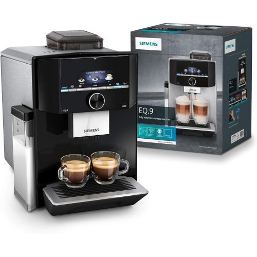  [아마존베스트]Siemens EQ.9 s300 fully automatic coffee machine TI923509DE, automatic cleaning, personalization, extra quiet, 1,500 watts, high-gloss black, stainless steel