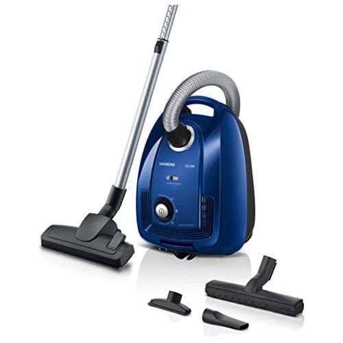  [아마존베스트]Siemens iQ300 VSC3320 Vacuum Cleaner with Bag, Blue, AllergyPlus Filter