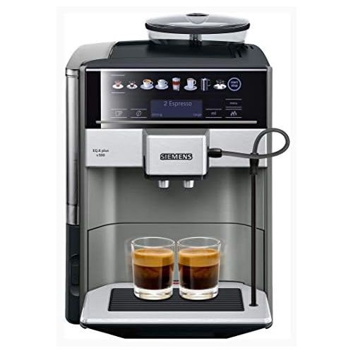  Siemens Freestanding Espresso Machine, 1.7 L, 2 Cups, Black, Grey, Silver TE655203RW