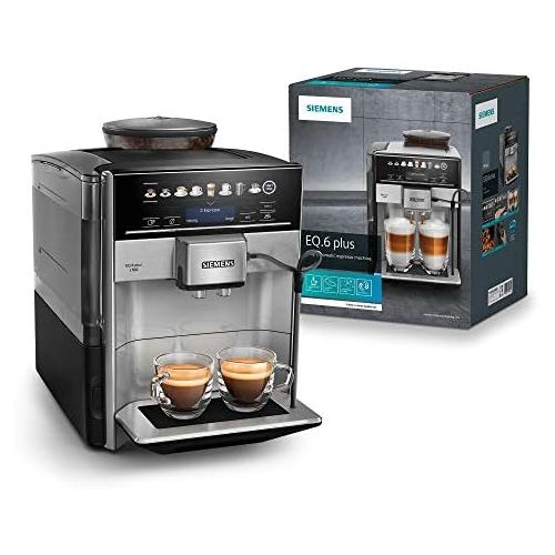  Siemens Freestanding Espresso Machine, 1.7 L, 2 Cups, Black, Grey, Silver TE655203RW