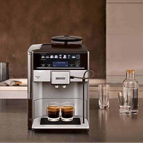  Siemens Freestanding Espresso Machine, 1.7 L, 2 Cups, Black, Grey, Silver TE655203RW