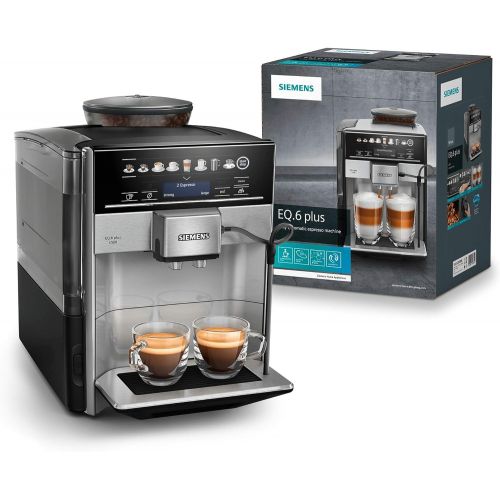  Siemens Freestanding Espresso Machine, 1.7 L, 2 Cups, Black, Grey, Silver TE655203RW