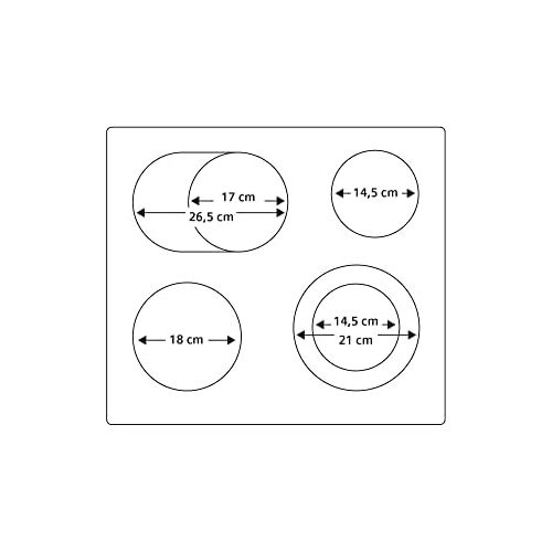  [아마존베스트]Siemens EA645GN17 hob / 58.3 cm / flat frame design glass protection printing / comfort: 4 high-speed cooking zones, 1 of which with switchable roasting zone, 1 two-circuit cooking