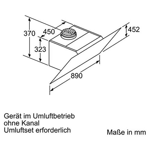  [아마존베스트]Siemens LC98KLP10 Cooker Hood / Wall Hood / Metal Grease Filter / Boost Function / Silver