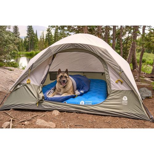 시에라디자인 Sierra Designs Queen & Single Camping Air Bed Mattress for Car Camping, Trave, and Camp (Pump Included)