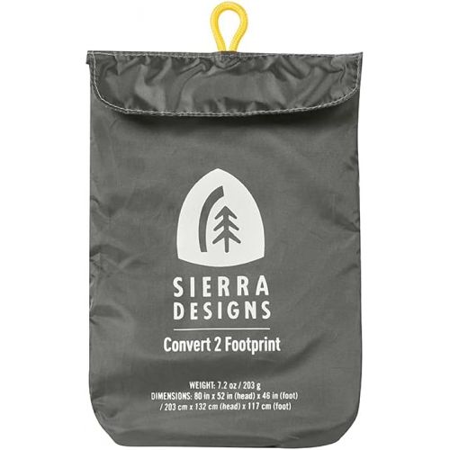 시에라디자인 Sierra Designs Convert 2 Footprint Lightweight, WR/PU1800mm, Fitted Ground Camping Tarp Designed for The Convert 2 Person Tent
