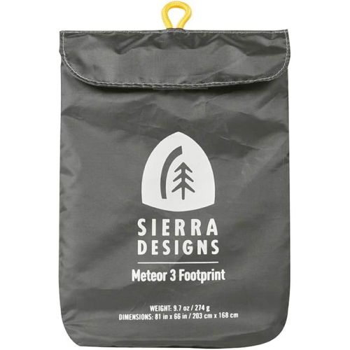 시에라디자인 Sierra Designs Meteor 3 Tent Footprint, Lightweight, WR/PU1800mm, Fitted Ground Camping Tarp Designed for The Meteor 3 Person Tent