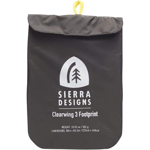 시에라디자인 Sierra Designs Clearwing 3 Footprint Lightweight, WR/PU1800mm, Fitted Ground Camping Tarp Designed for The Clearwing 3 Person Tent