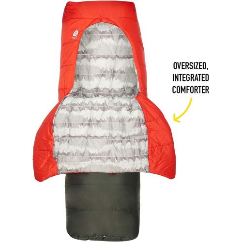 시에라디자인 Sierra Designs Frontcountry Bed 20: Zipperless Synthetic 20 Degree Sleeping Bag for Car Camping, Festivals, & More. Available as Double Sleeping Bag for Couples