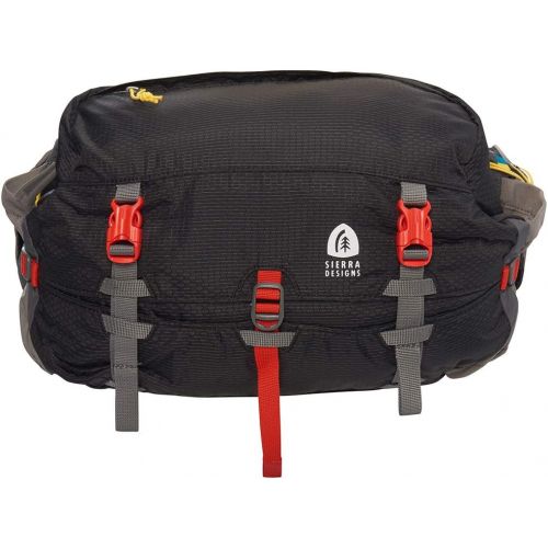 시에라디자인 Sierra Designs Flex Lumbar Waist Pack, Hiking Waist Bag with Water Bottle Holder, Adjustable Volume, and More