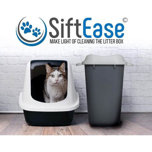  SiftEase Make Light of Cleaning the Litter Box SiftEase Litter Box Cleaner Litter Sifter - No More Scooping | Works with Any Cat Litter Box to Clean Litter, Eliminate Odors, and Allows Reuse of The Litter