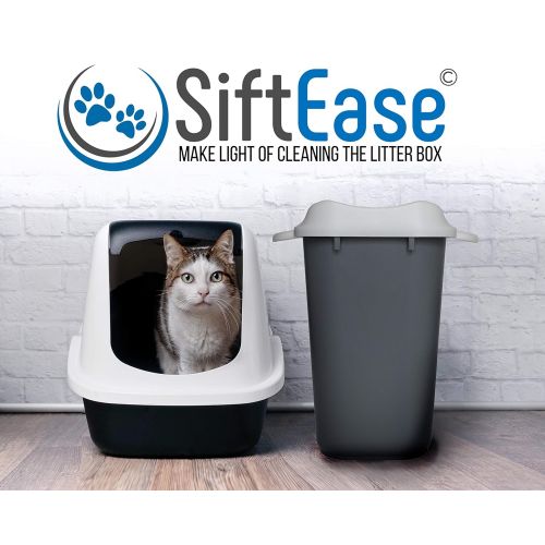  SiftEase Make Light of Cleaning the Litter Box SiftEase Litter Box Cleaner Litter Sifter - No More Scooping | Works with Any Cat Litter Box to Clean Litter, Eliminate Odors, and Allows Reuse of The Litter