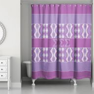 Sigma Sigma Sigma Shower Curtain in Purple