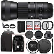 [아마존베스트]Sigma 150-600mm 5-6.3 Contemporary DG OS HSM Lens for Canon DSLR Cameras USB Dock and Two 64GB SD Card Bundle (8 Items)