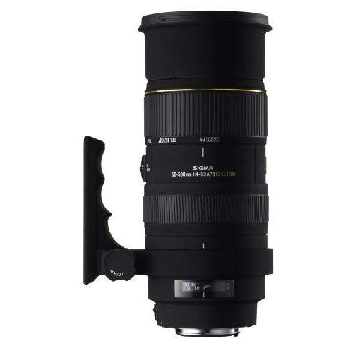  Sigma 50-500mm f/4-6.3 EX DG APO HSM Telephoto Zoom Lens for Nikon SLR Cameras