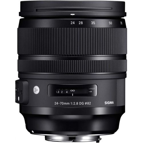  Sigma 24-70mm F2.8 DG OS HSM Art Lens for Nikon DSLR Cameras (576955) USA Warranty, Bundle with Hoya NXT Plus 82mm 10-Layer HMC Multi-Coated Circular Polarizer + UV Lens Filter, Cl