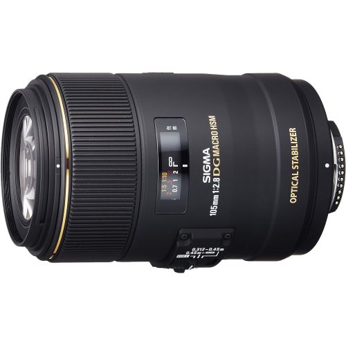  Sigma 258306 105mm F2.8 EX DG OS HSM Macro Lens for Nikon DSLR Camera