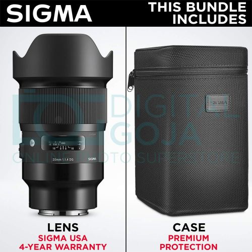  Sigma 20mm f/1.4 DG HSM Art Lens for Sony E Mount Cameras with Altura Photo Advanced Accessory and Travel Bundle