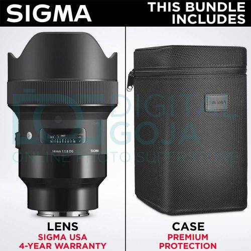  Sigma 14mm f/1.8 DG HSM Art Lens for Sony E Cameras with Altura Photo Advanced Accessory and Travel Bundle