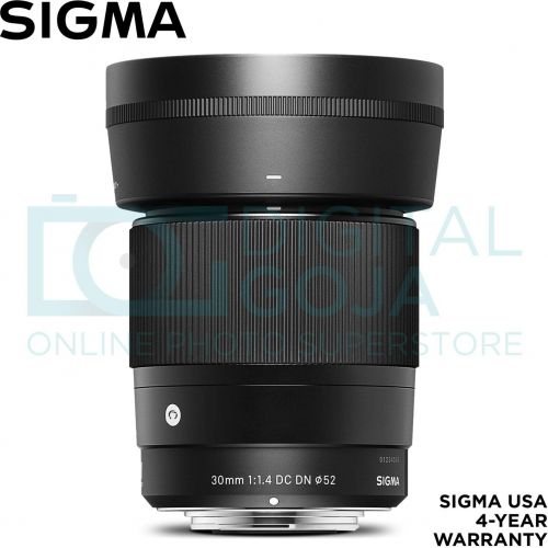  Sigma 30mm F1.4 Contemporary DC DN Lens for Sony E Mount Cameras with Essential Photo and Travel Bundle
