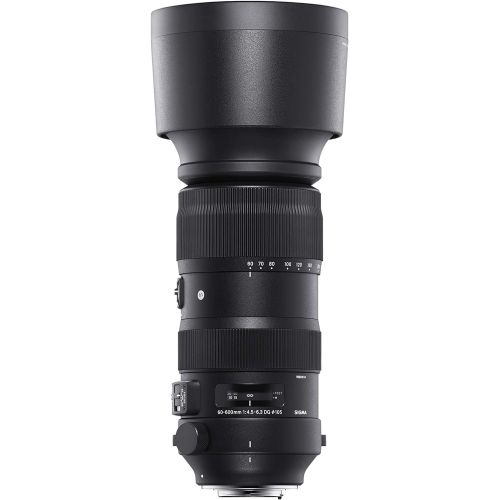  Sigma 60-600mm f/22-32 Fixed Zoom F4.5-6.3 DG OS HSM Camera Lenses, Black (730954), Canon EF